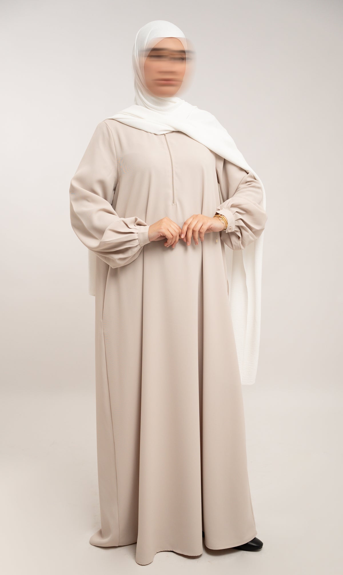 A-Linien-Abaya TAYMA - Creme