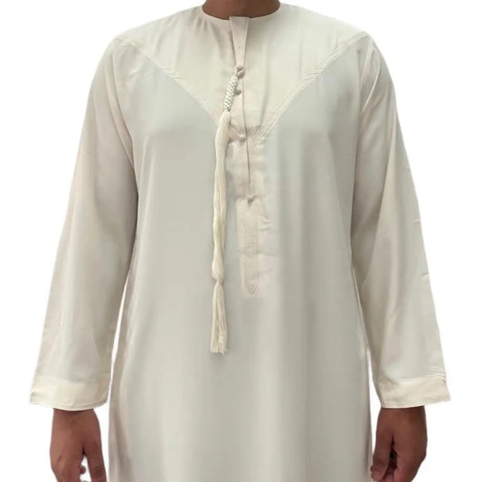 Cream Omani Zibda Thobe