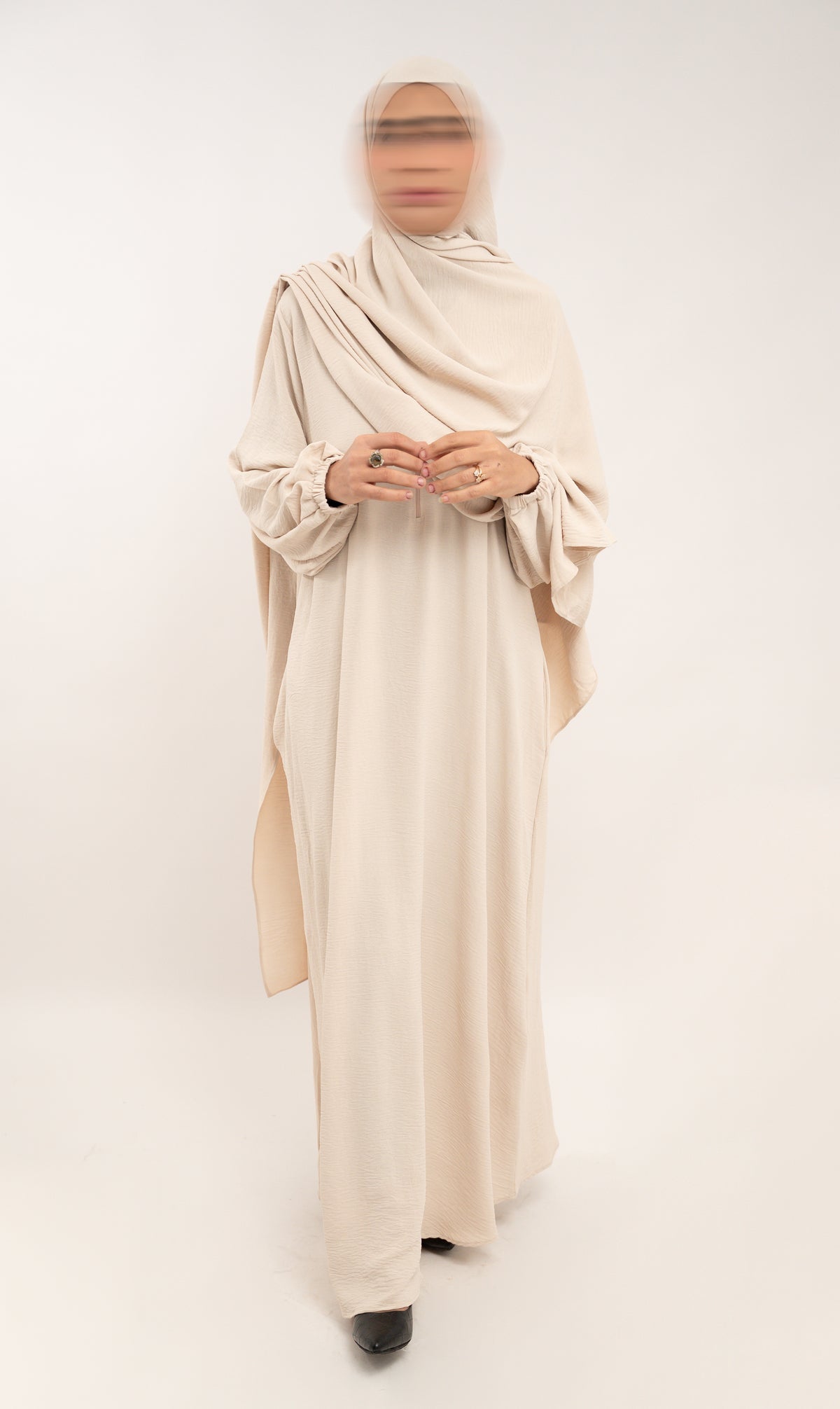 A Linie Jazz Abaya - Creme