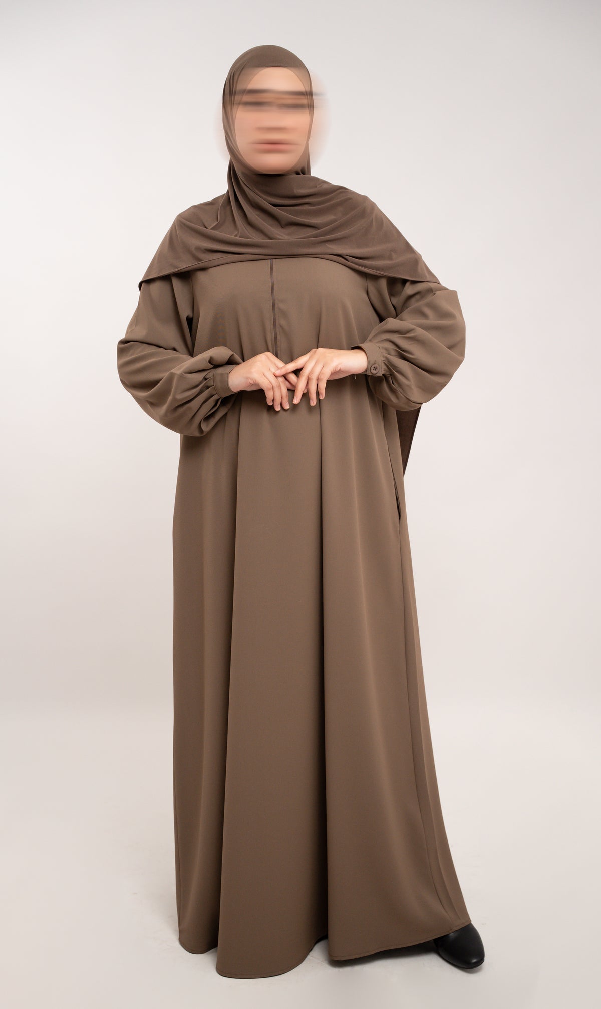A-Linien-Abaya TAYMA - Espresso