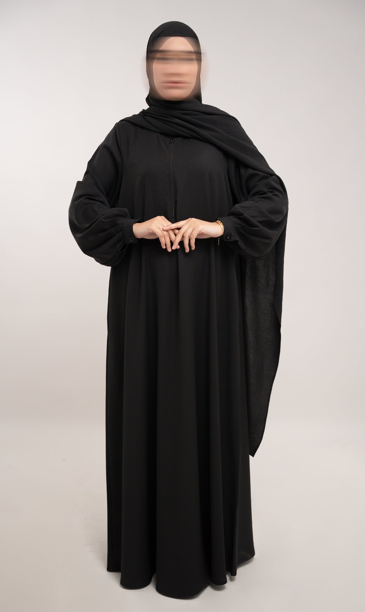 A-Linien-Abaya TAYMA - Black