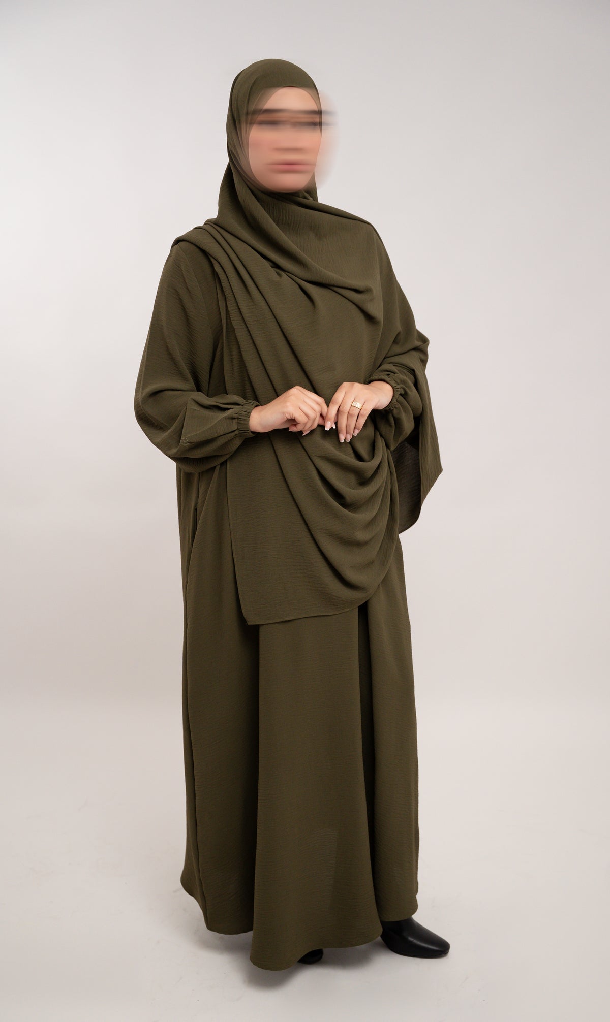 A Linie Jazz Abaya - Dark Olive