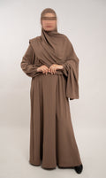 A Linie Jazz Abaya - Walnut