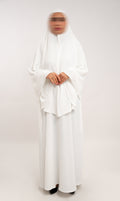 A Linie Jazz Abaya - White