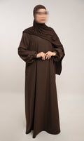 A-Linien-Abaya TAYMA - Deep Cacao